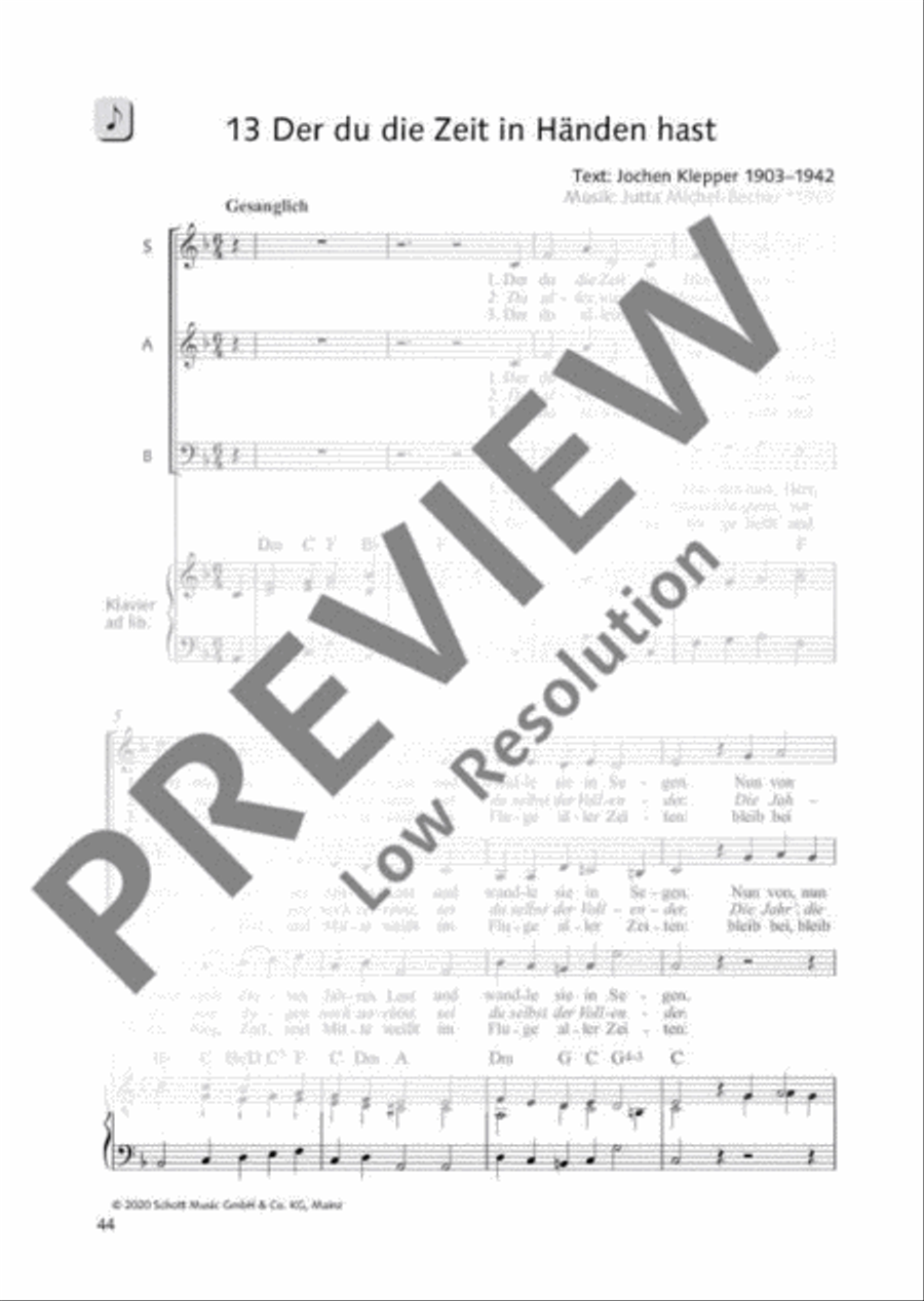 Der du die Zeit in Händen hast 3-Part scores gallery preview page 2