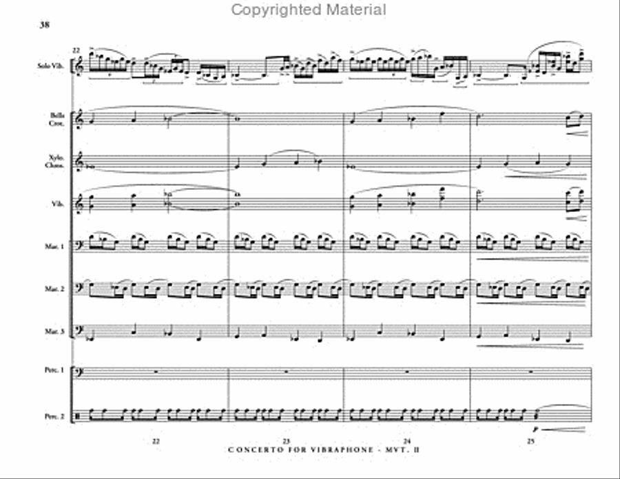 Concerto for Vibraphone & Percussion Ensemble Percussion Ensemble scores gallery preview page 20
