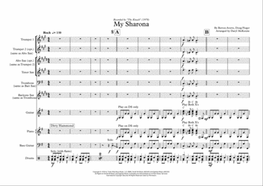 My Sharona Tenor Saxophone scores gallery preview page 1