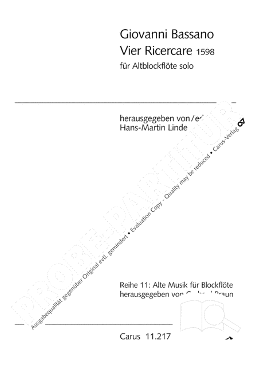 Vier Ricercare Vier Ricercare Recorder scores gallery preview page 3