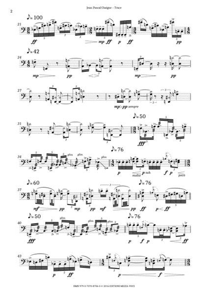 Trace – for solo double bass image number null