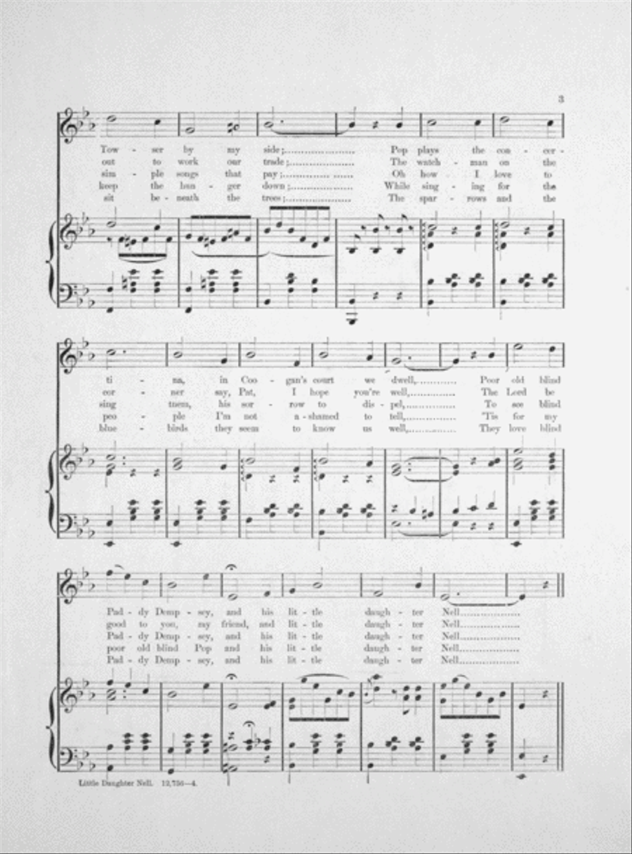 Little Daughter Nell. Song Voice scores gallery preview page 3