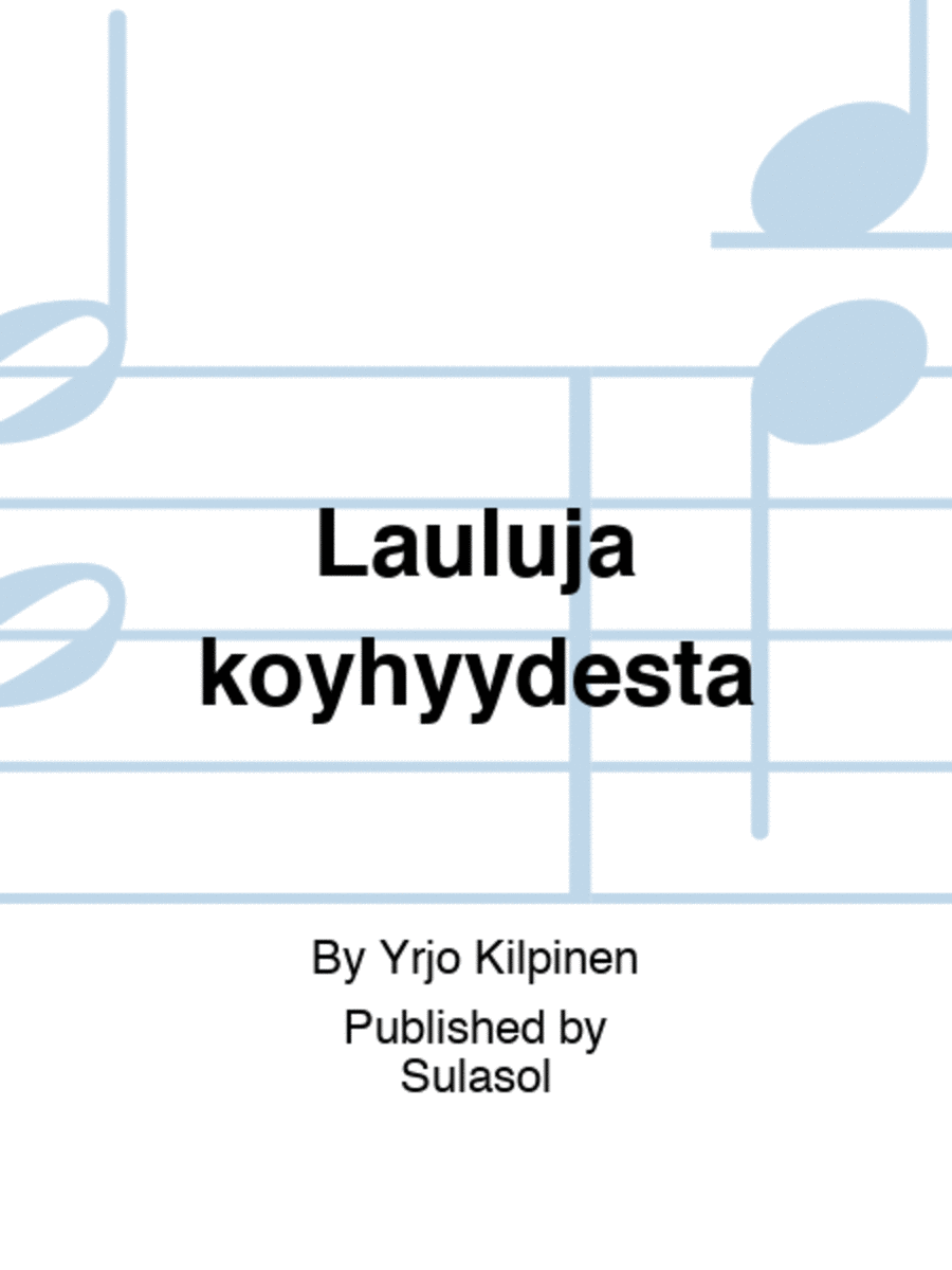 Lauluja köyhyydestä Voice Solo scores gallery preview page 1