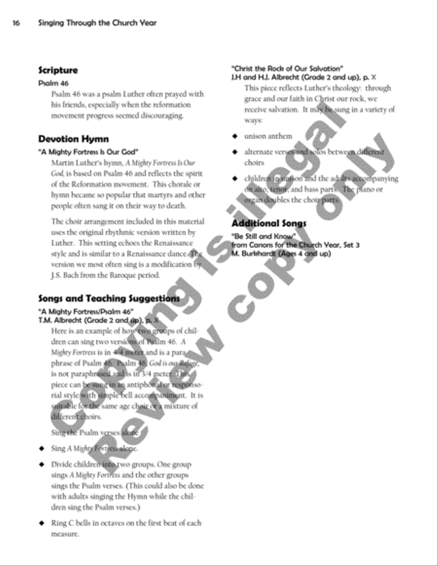 Singing Through the Church Year Children's Choir scores gallery preview page 16