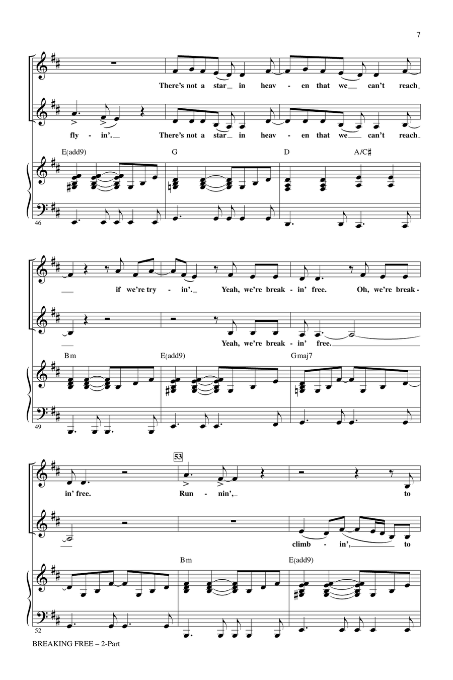 Breaking Free (from High School Musical) (arr. Roger Emerson)