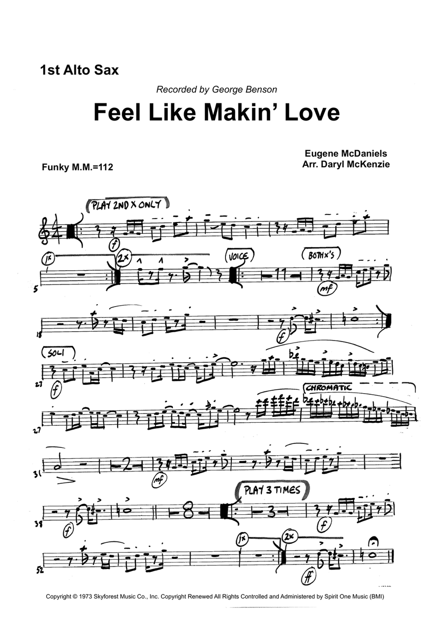 Feel Like Makin' Love Jazz Ensemble scores gallery preview page 1