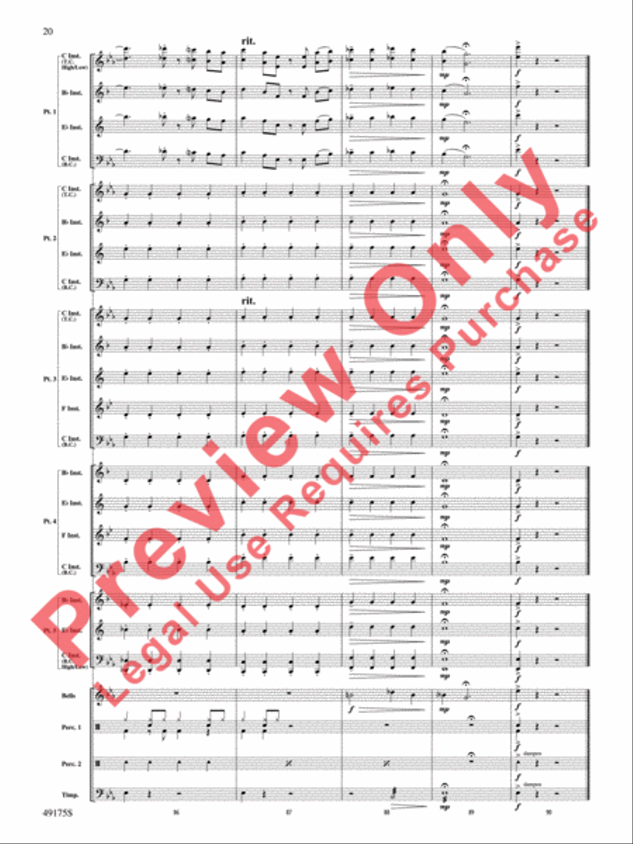You'll Be Back Concert Band scores gallery preview page 21