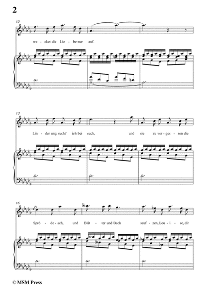 Schubert-Der Jüngling an der Quelle,in D flat Major,for Voice&Piano image number null