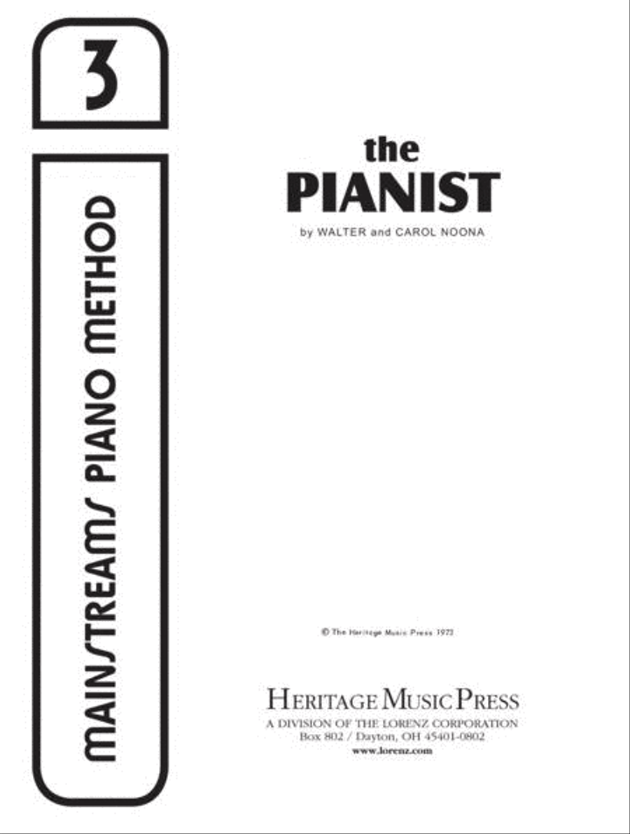Mainstreams - The Pianist 3 Piano Method scores gallery preview page 1