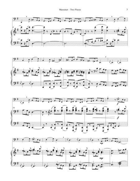 Two Pieces from Opus 11 for Tuba or Bass Trombone and Piano