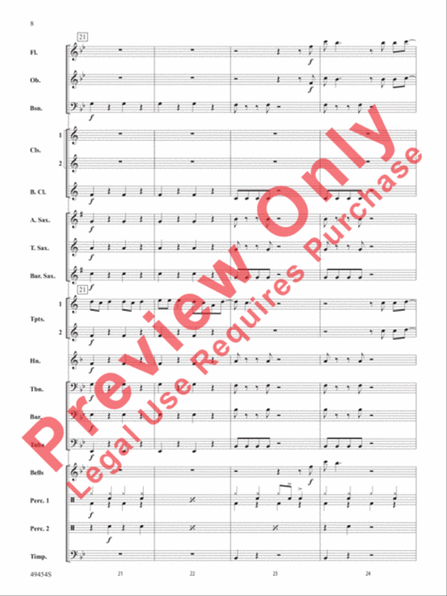 Like I Love Country Music Concert Band scores gallery preview page 9