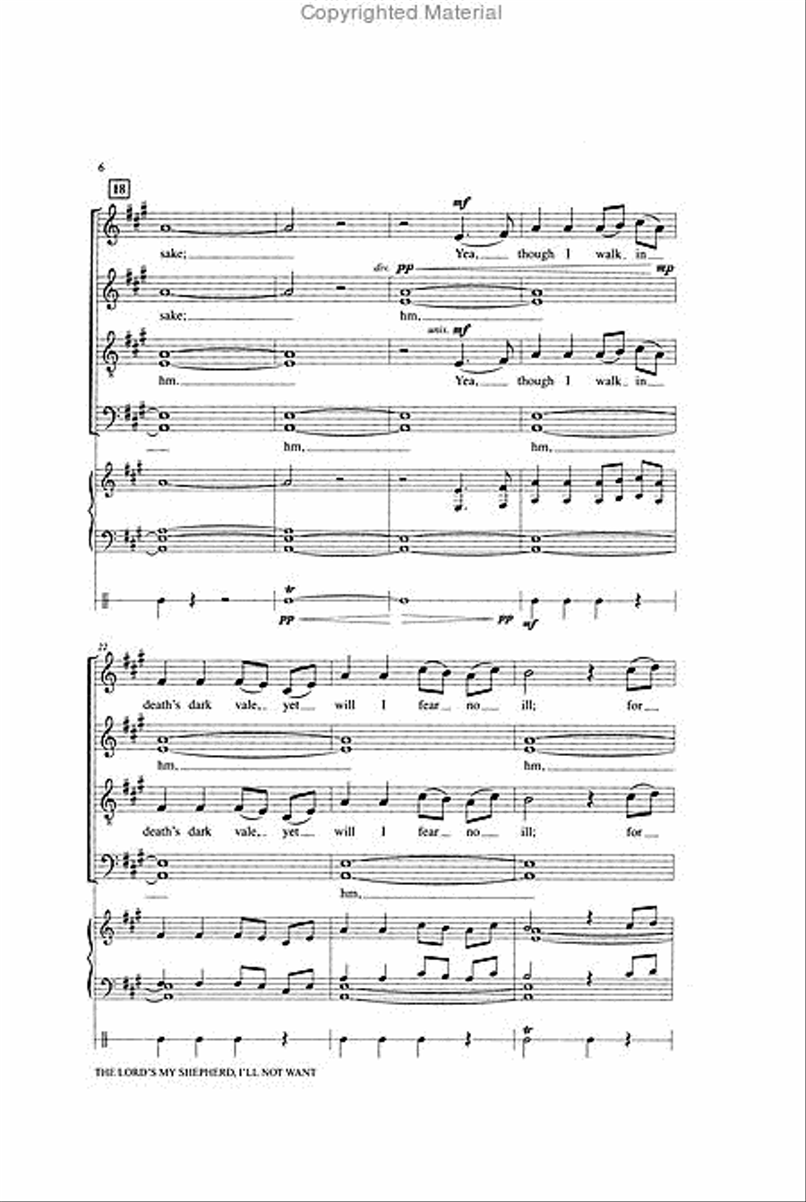 The Lord's My Shepherd, I'll Not Want Divisi scores gallery preview page 3
