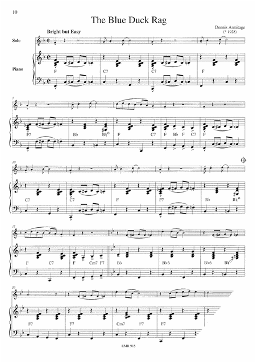 Ragtime Tenor Saxophone scores gallery preview page 5