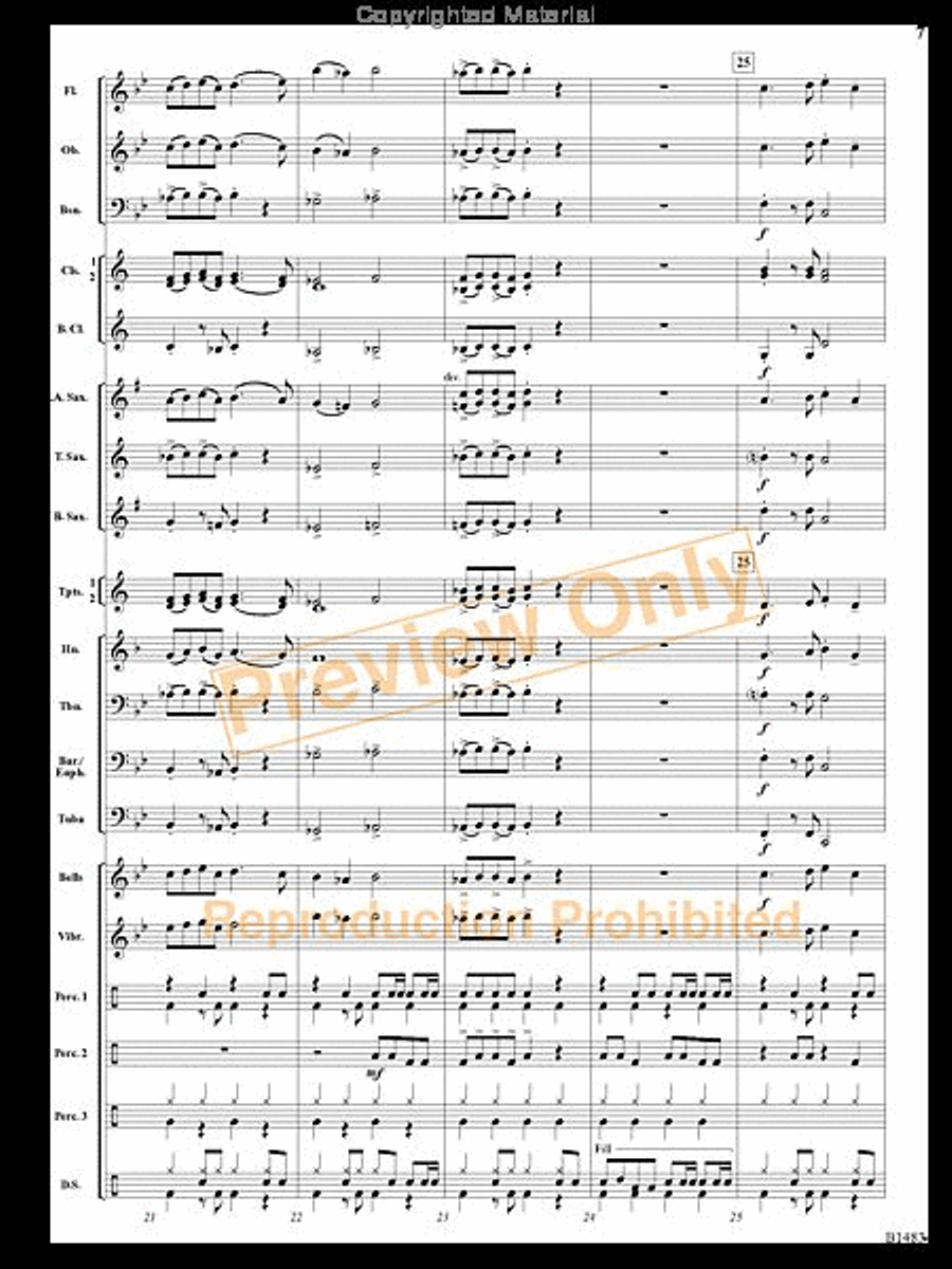 Deck the Halls with Rock 'n' Roll Concert Band scores gallery preview page 6