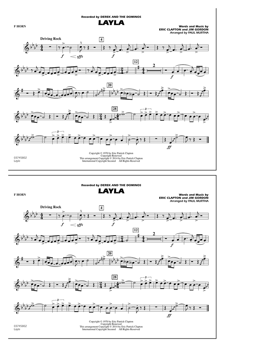 Layla - F Horn