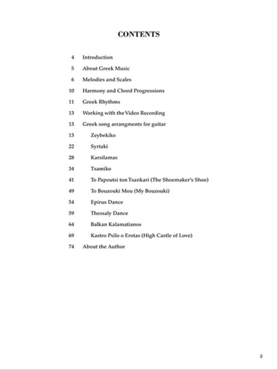 Greek Music for Guitar Acoustic Guitar scores gallery preview page 3