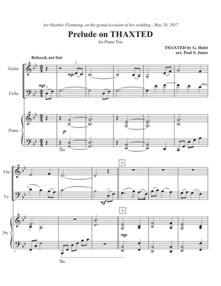 Book cover for Prelude on "Thaxted" (Piano trio)