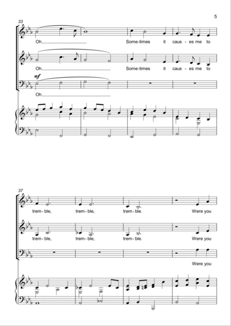 Were you there when they crucified my Lord? - 3 Part Choir - SAB - Mixed Voices 3-Part scores gallery preview page 5