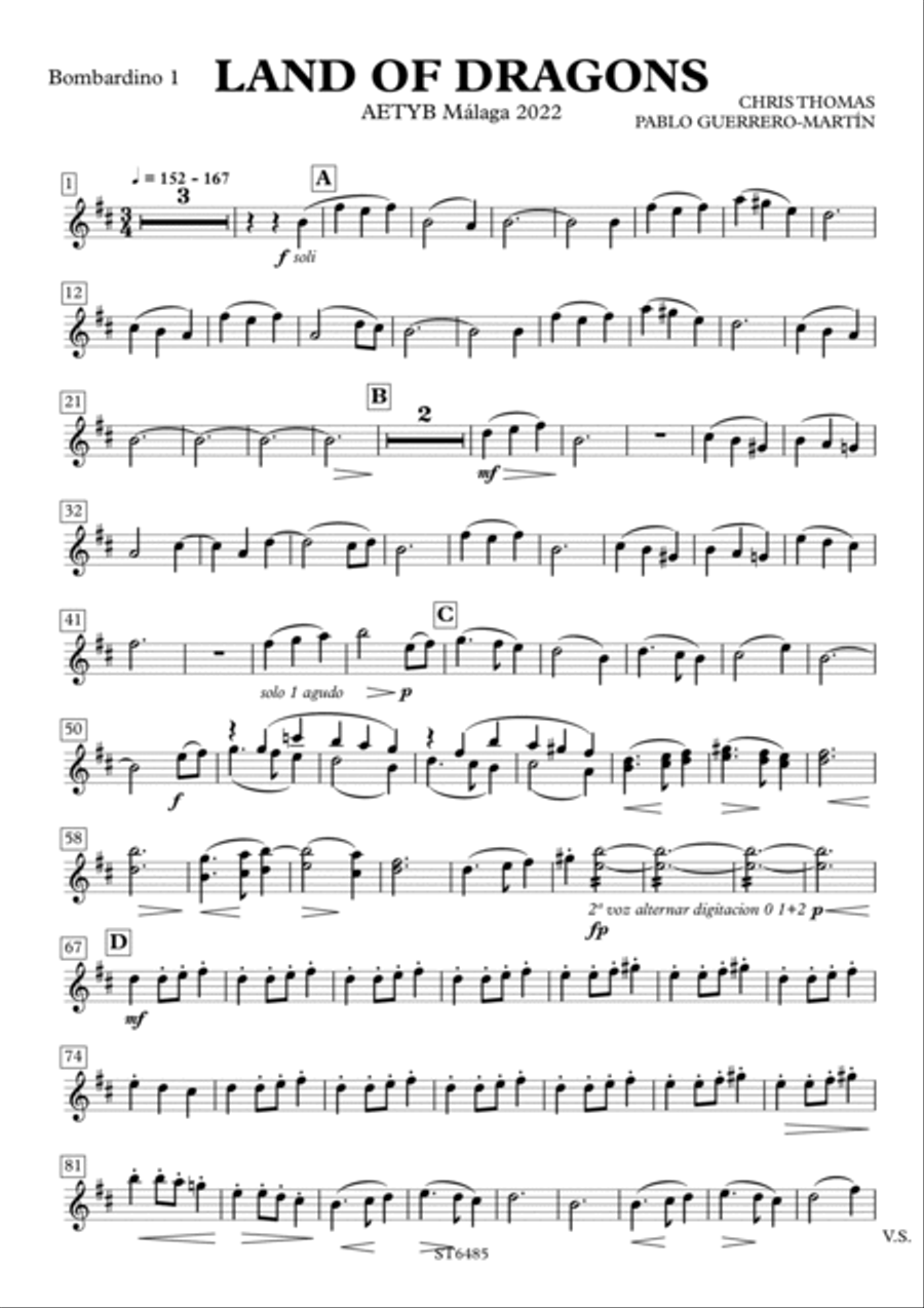 Land of Dragons / Land of Tubas Large Ensemble scores gallery preview page 6