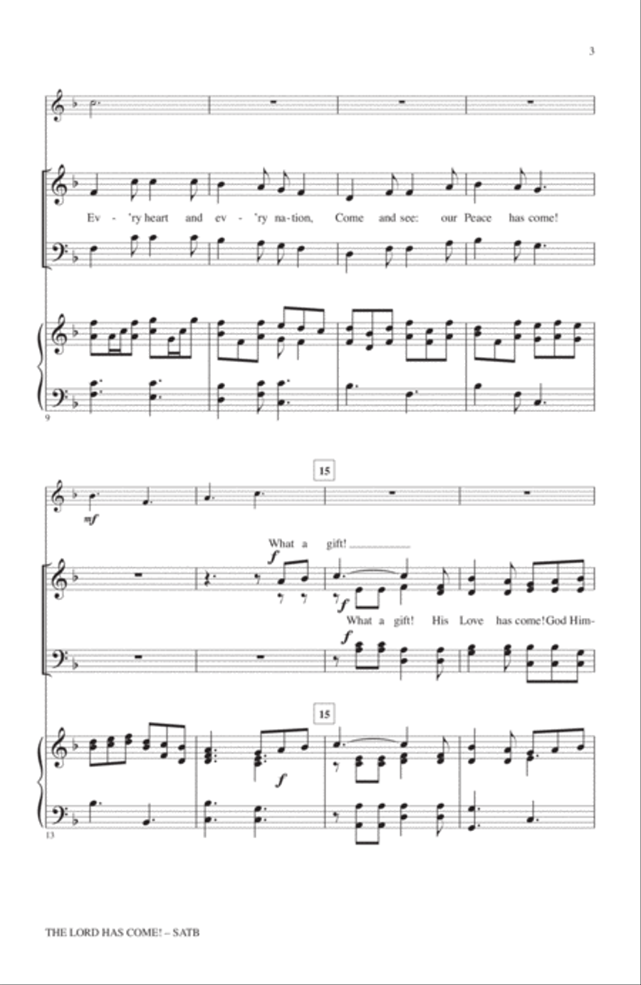 The Lord Has Come! The Lord Has Come! 4-Part scores gallery preview page 2