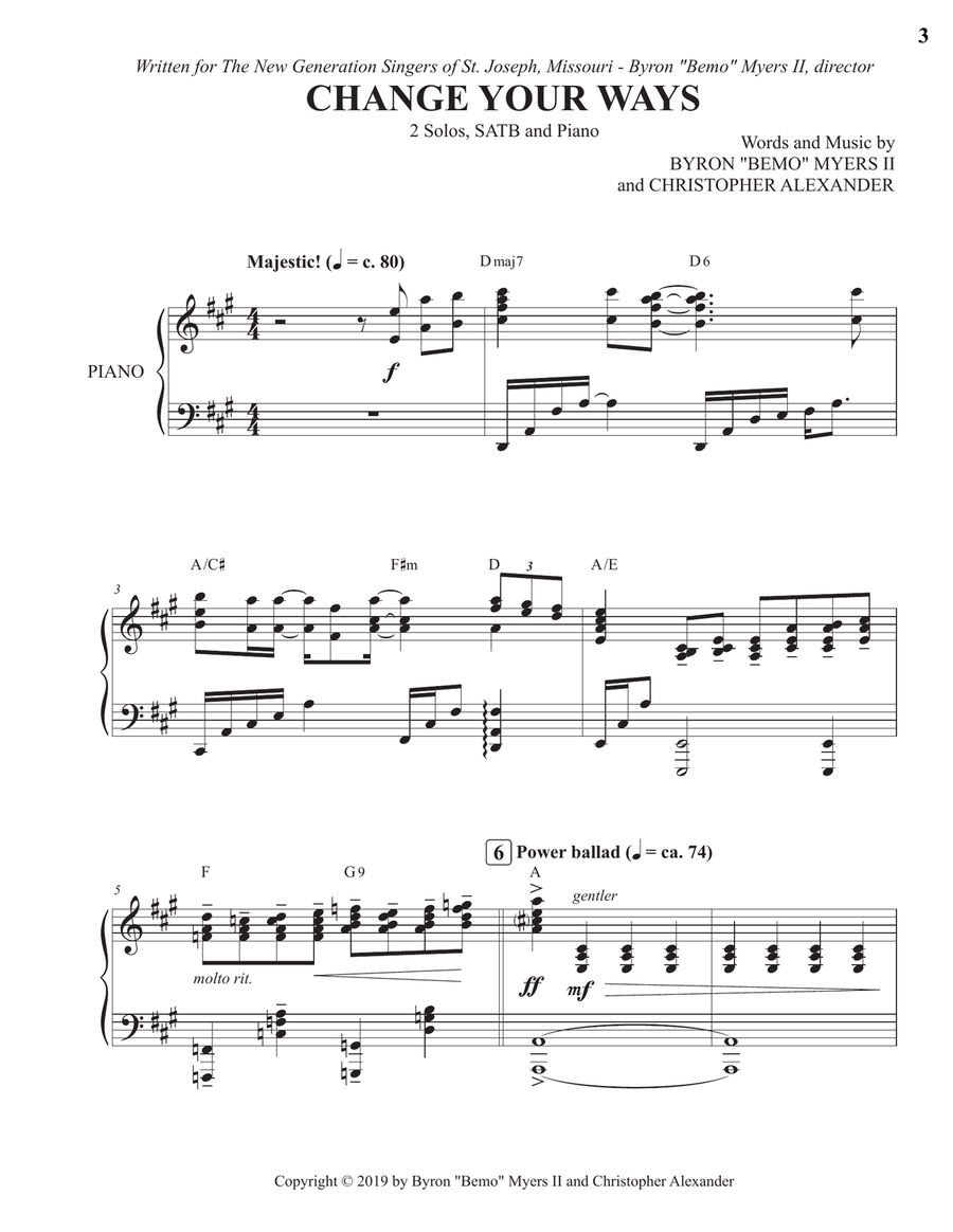 Change Your Ways 4-Part scores gallery preview page 3