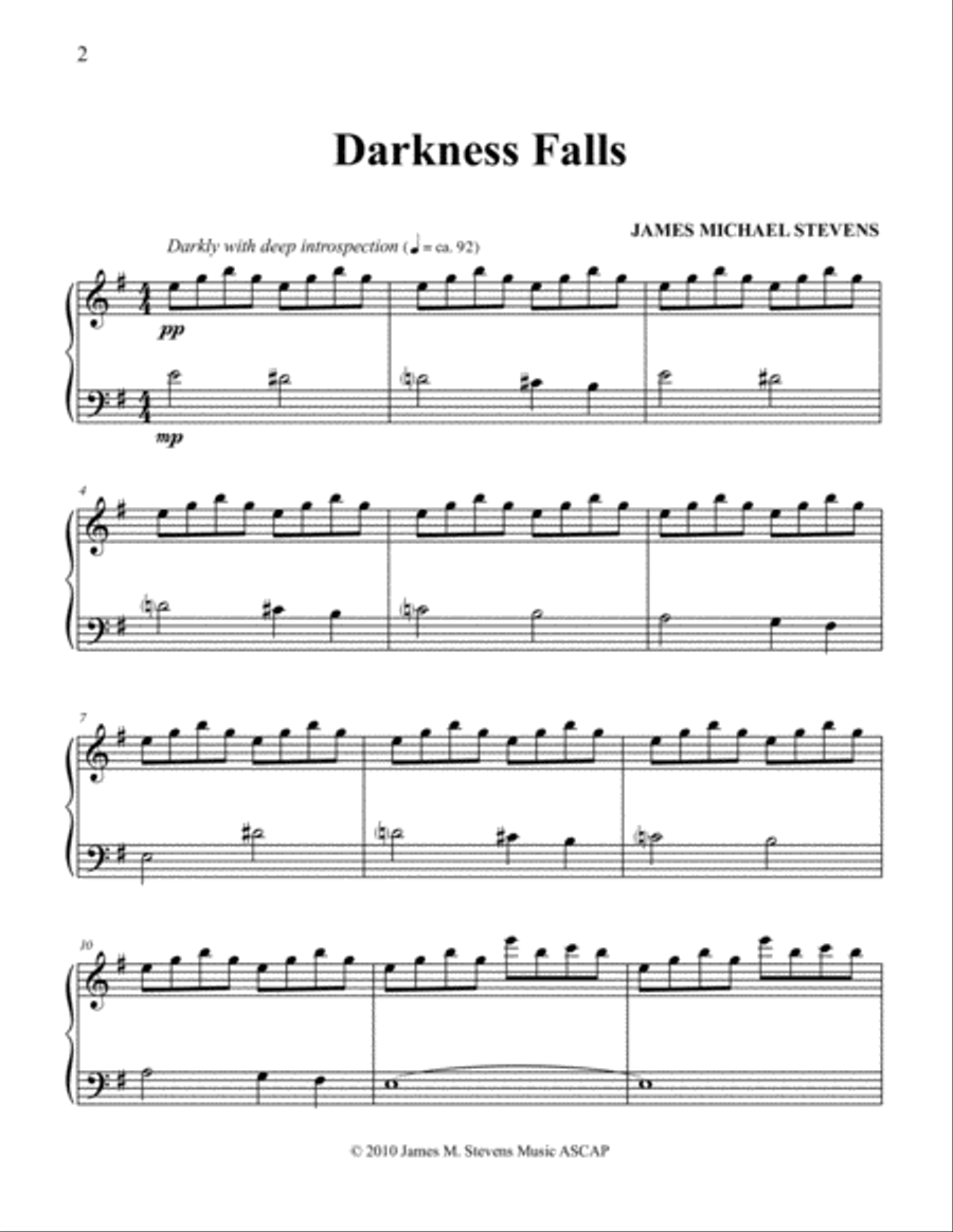 Darkness Falls Darkness Falls Piano Solo scores gallery preview page 2