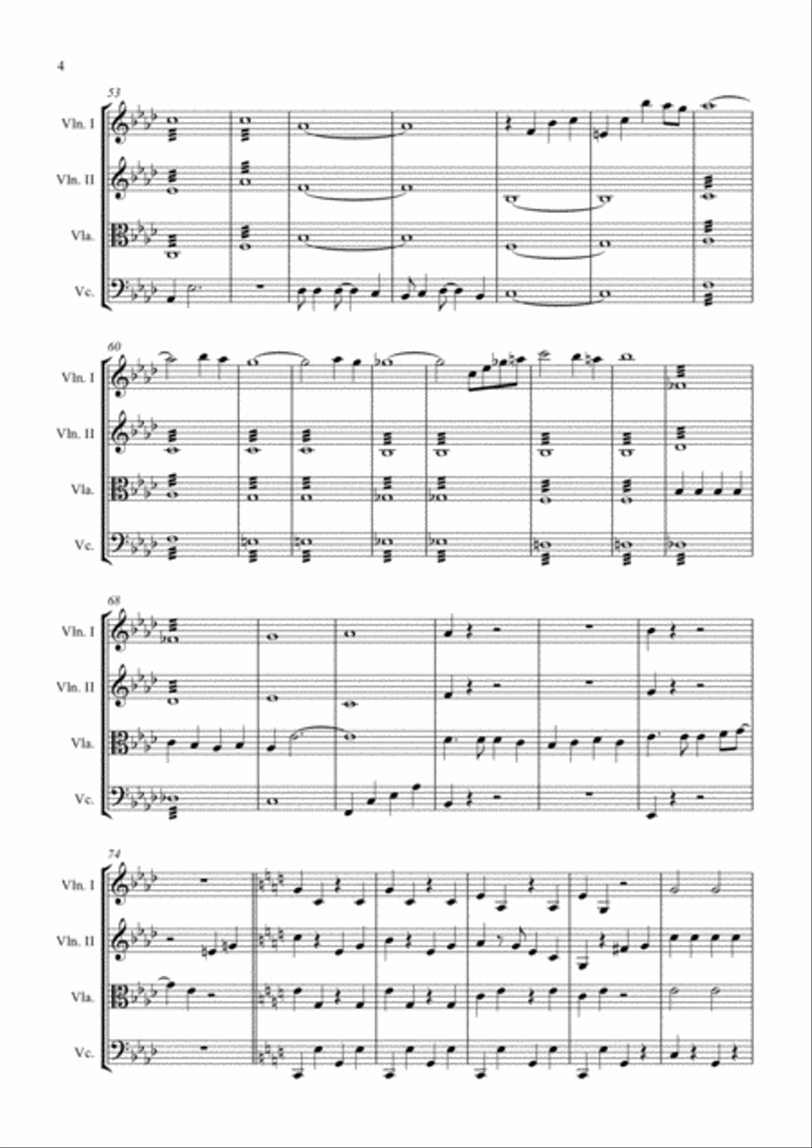 Be Our Guest Be Our Guest String Quartet scores gallery preview page 4