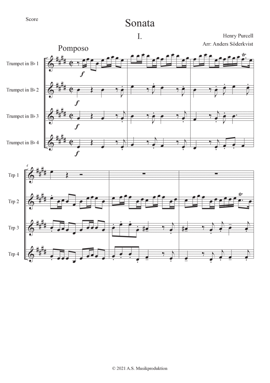 Sonata Brass Ensemble scores gallery preview page 1