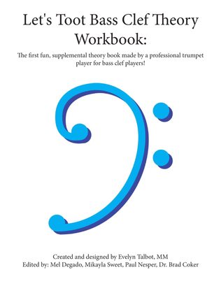 Let's Toot Bass Clef Theory Workbook