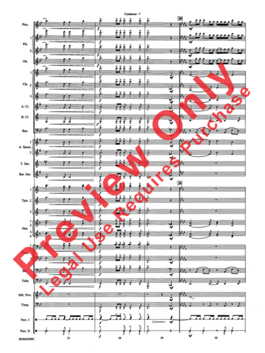 Thine Alabaster Cities Gleam (A Message of Hope for America) Concert Band scores gallery preview page 9