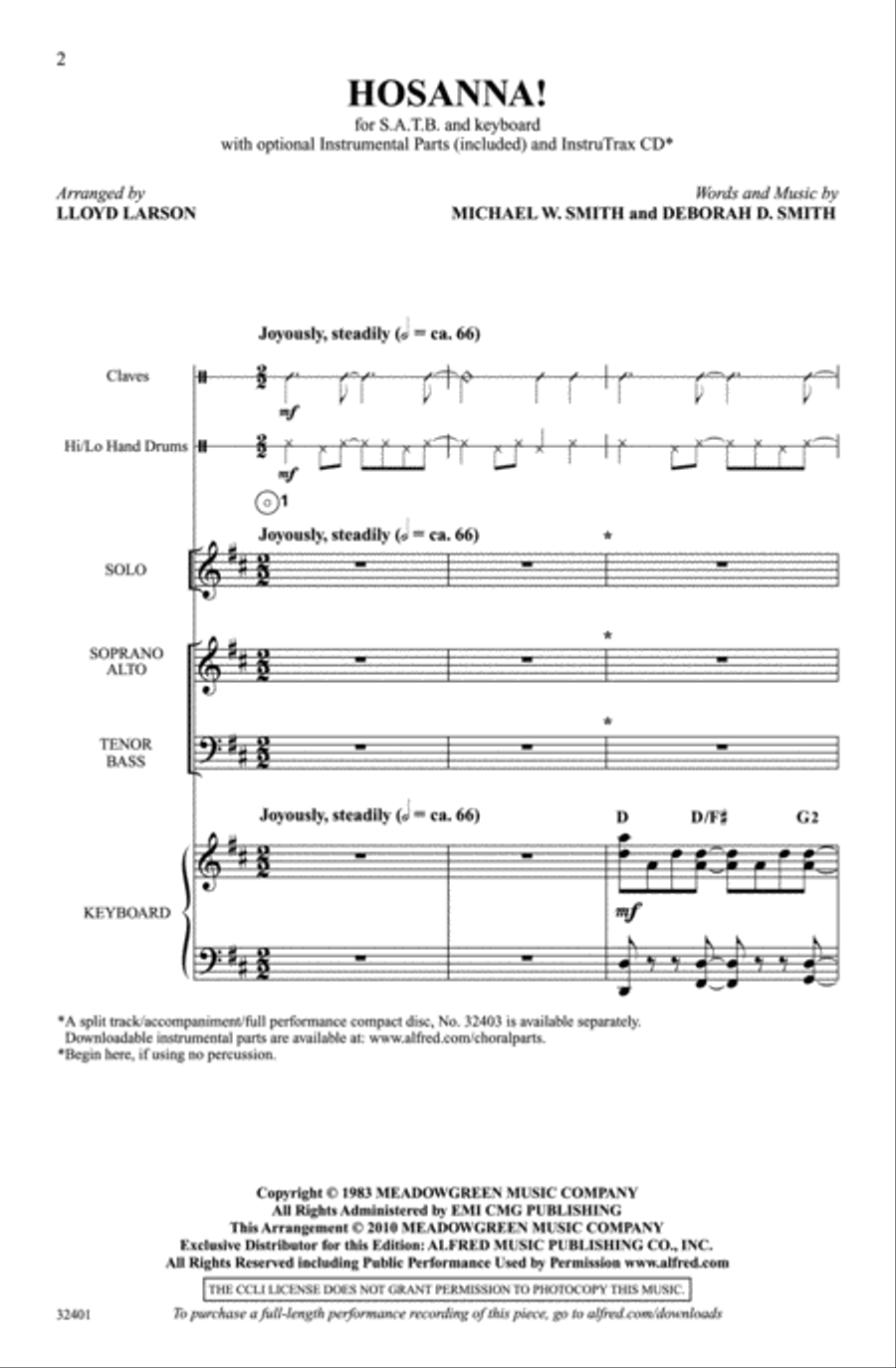 Hosanna! 4-Part scores gallery preview page 17