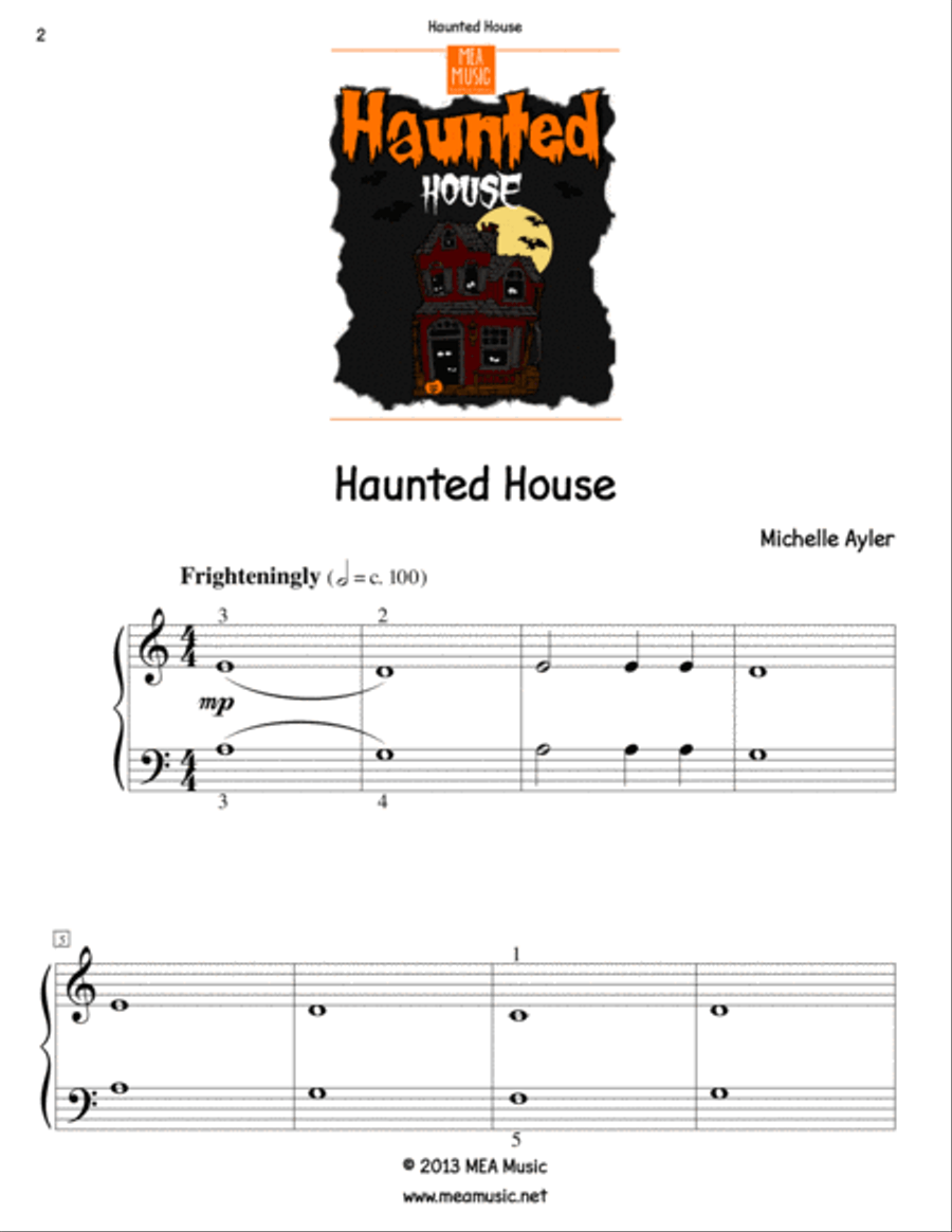 Haunted House Easy Piano scores gallery preview page 2