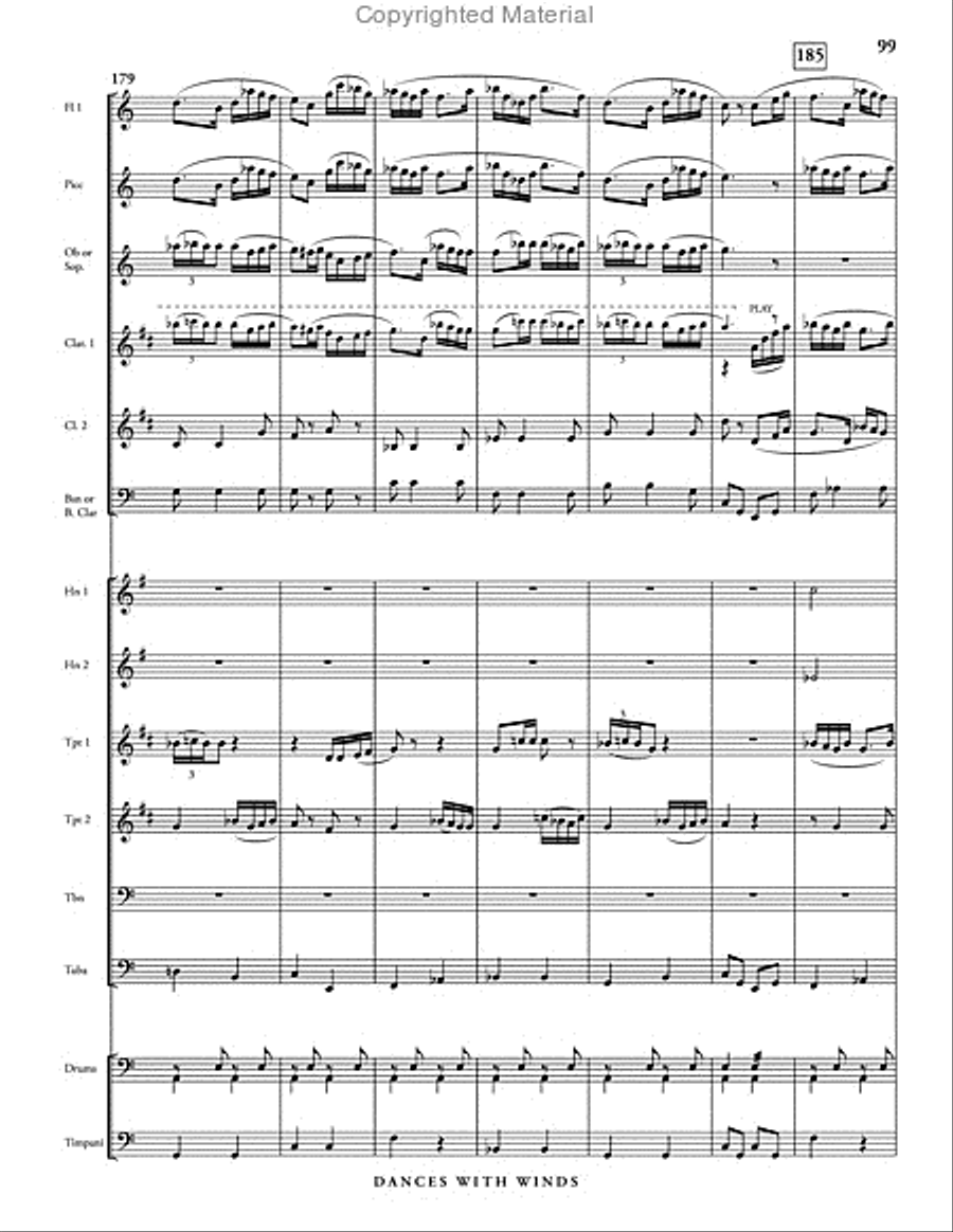 Dances with Winds Dances with Winds Concert Band scores gallery preview page 105