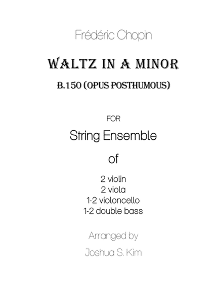 Waltz in A minor (Opus posthumous) for string orchestra image number null