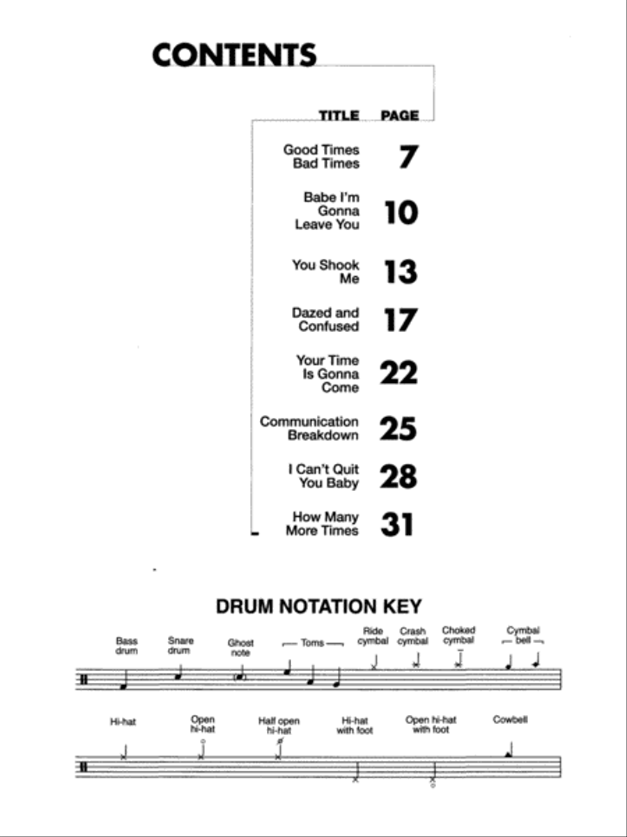 Led Zeppelin -- I Platinum Drums Drum Set scores gallery preview page 2