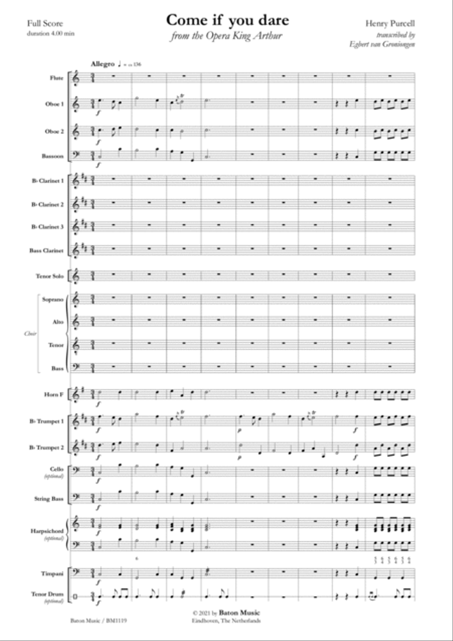 Come if you dare Come if you dare Choir scores gallery preview page 2