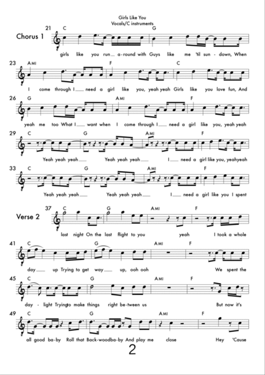 Girls Like You Small Ensemble scores gallery preview page 2