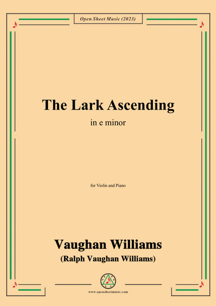 Vaughan Williams-The Lark Ascending(1925),in e minor image number null