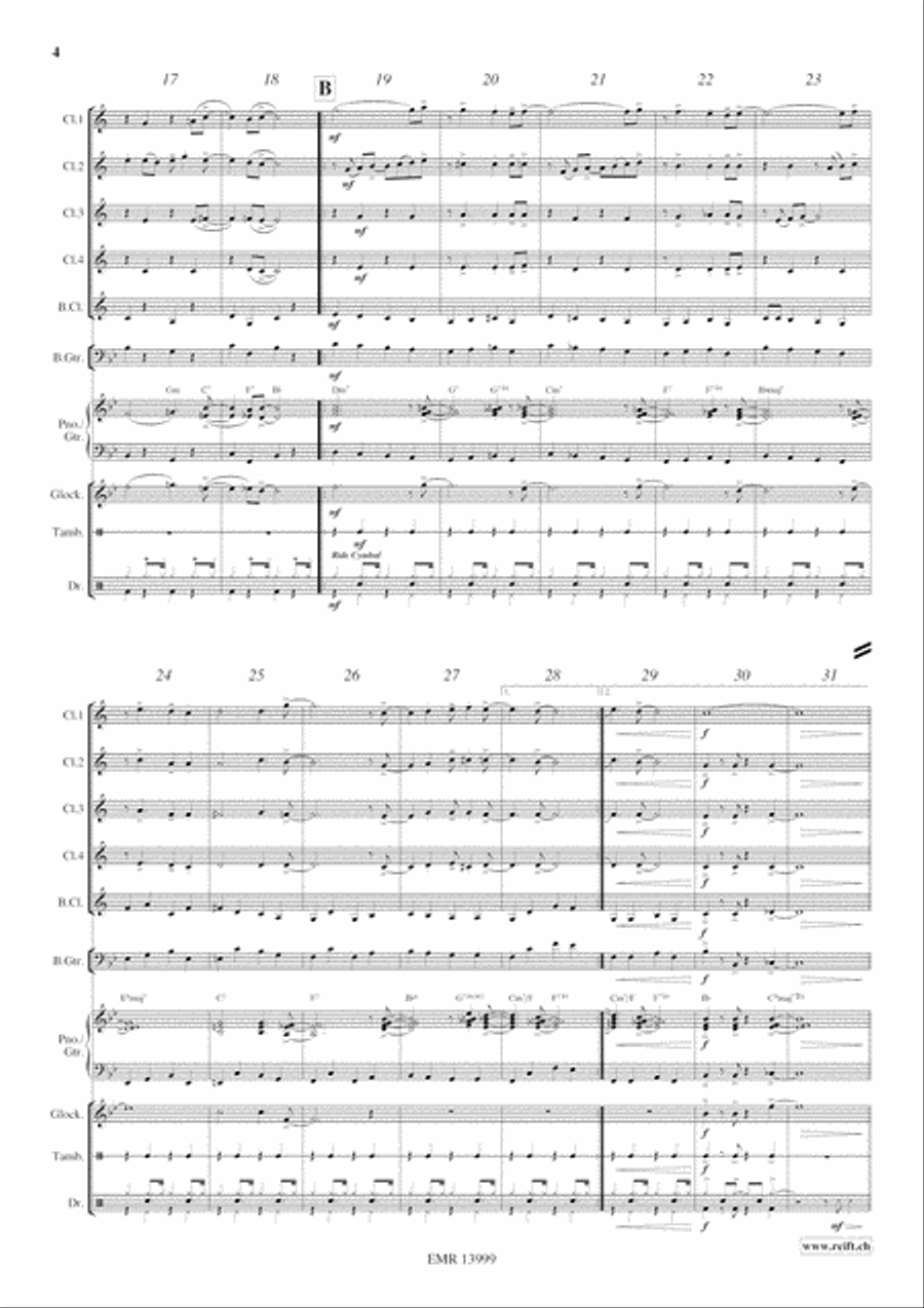 Christmas Glory Clarinet Quintet scores gallery preview page 5