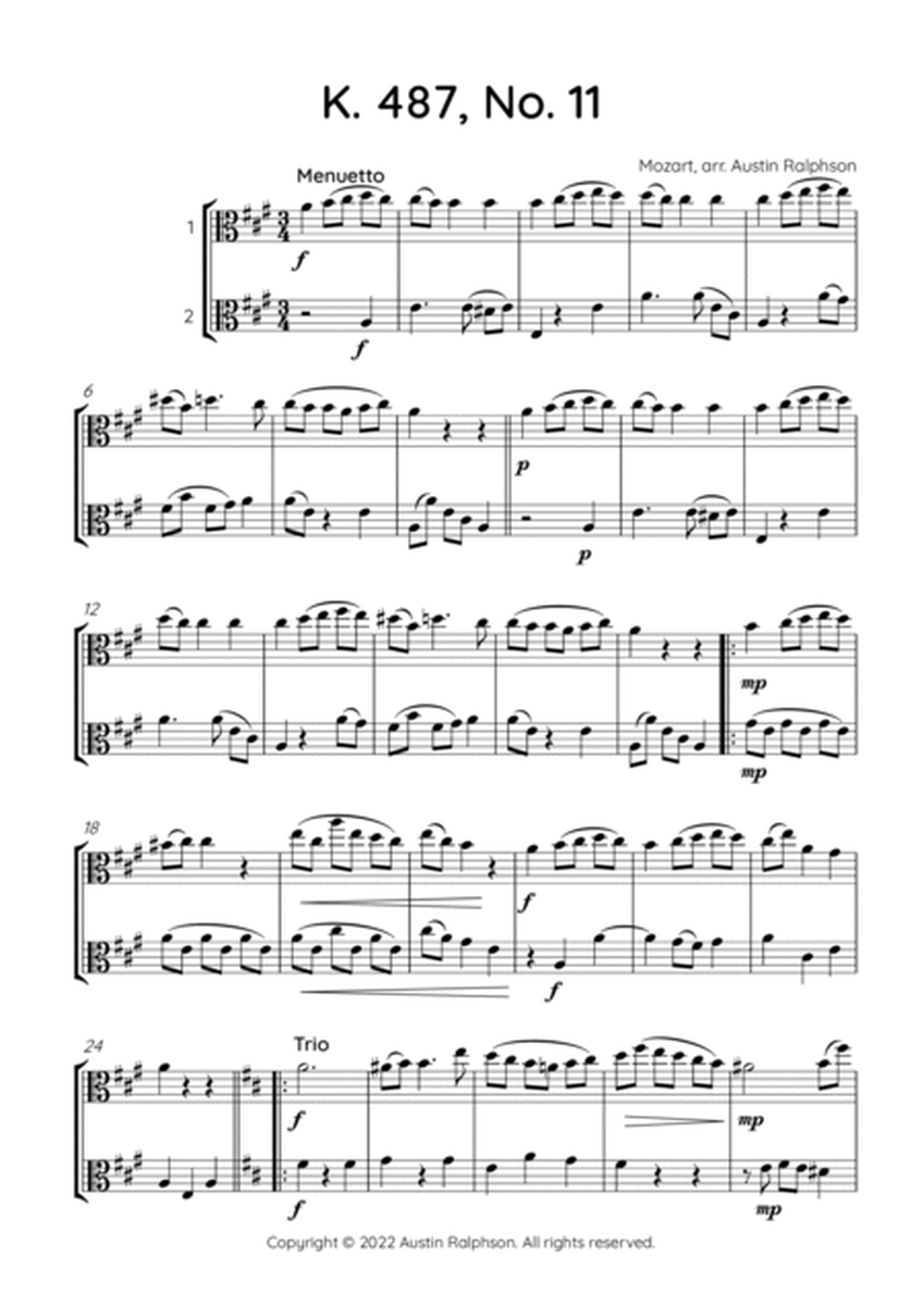 Mozart K. 487 No. 11 - viola duet image number null