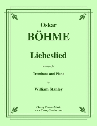 Book cover for Liebeslied for Trombone & Piano