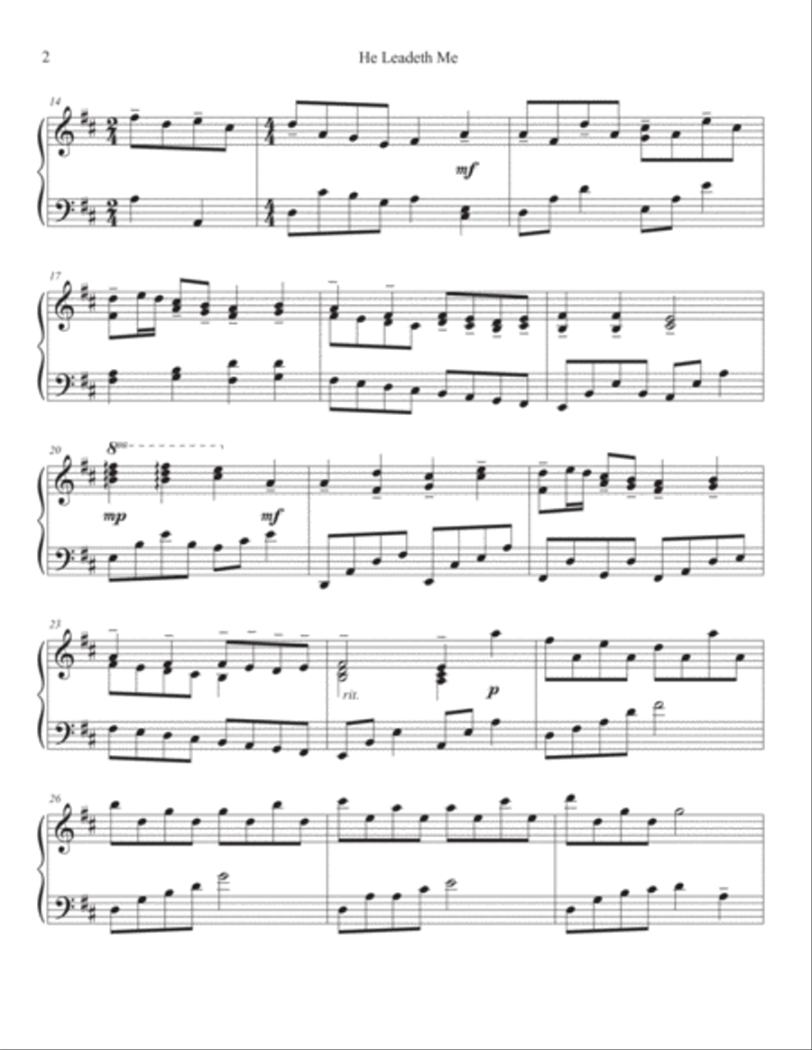 Great Things He Hath Done - Intermediate Piano Hymns Piano Solo scores gallery preview page 4