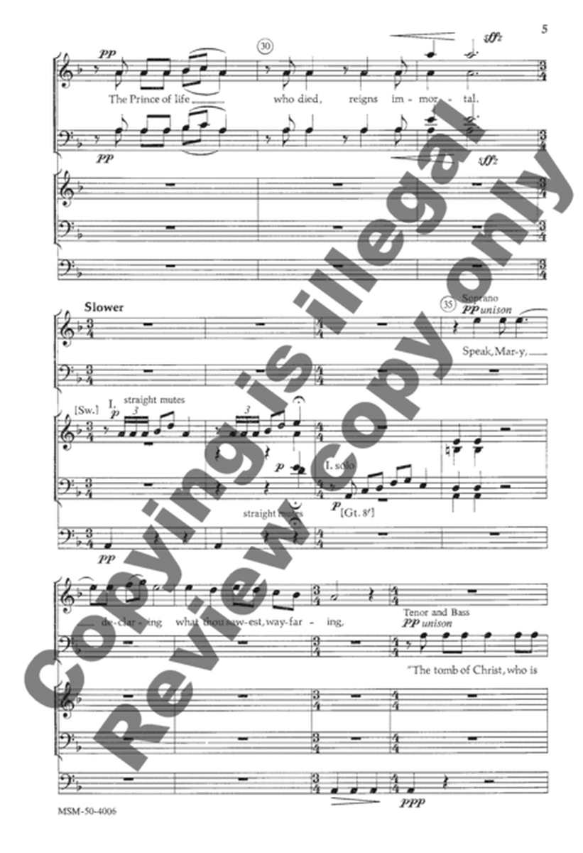 Christians, to the Paschal Victim (Choral Score)