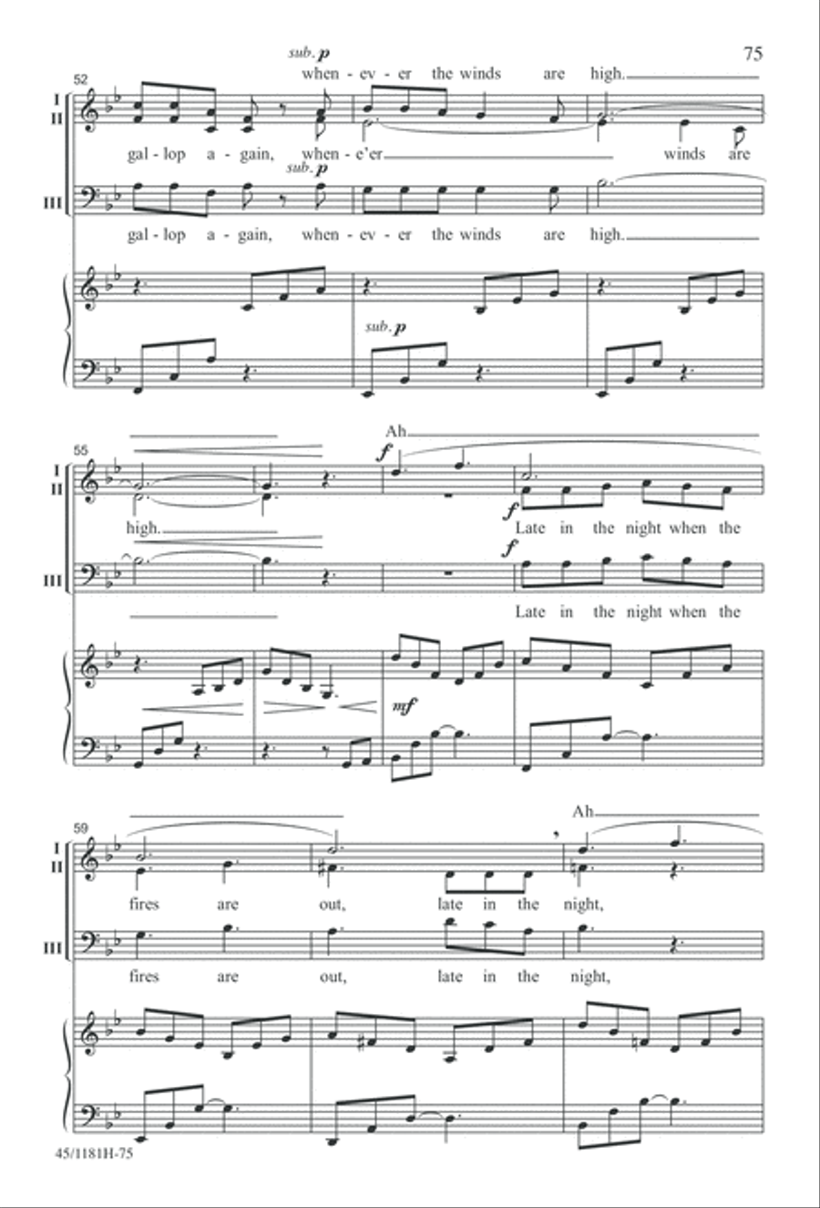 Contemporary Choral Classics 3-Part scores gallery preview page 75