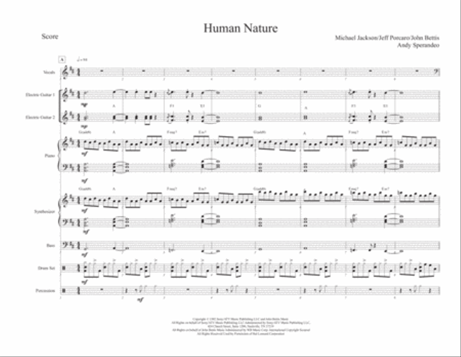 Human Nature Large Ensemble scores gallery preview page 1