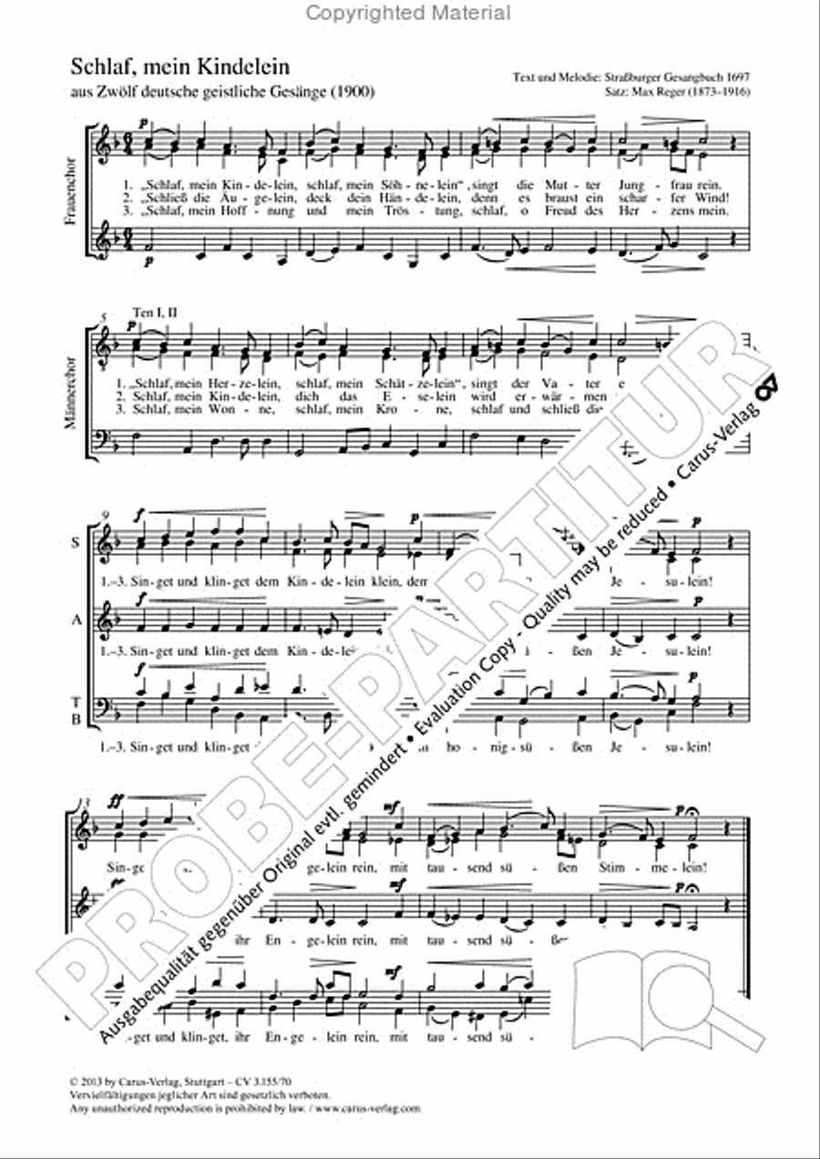 Schlaf, mein Kindelein Choir scores gallery preview page 2