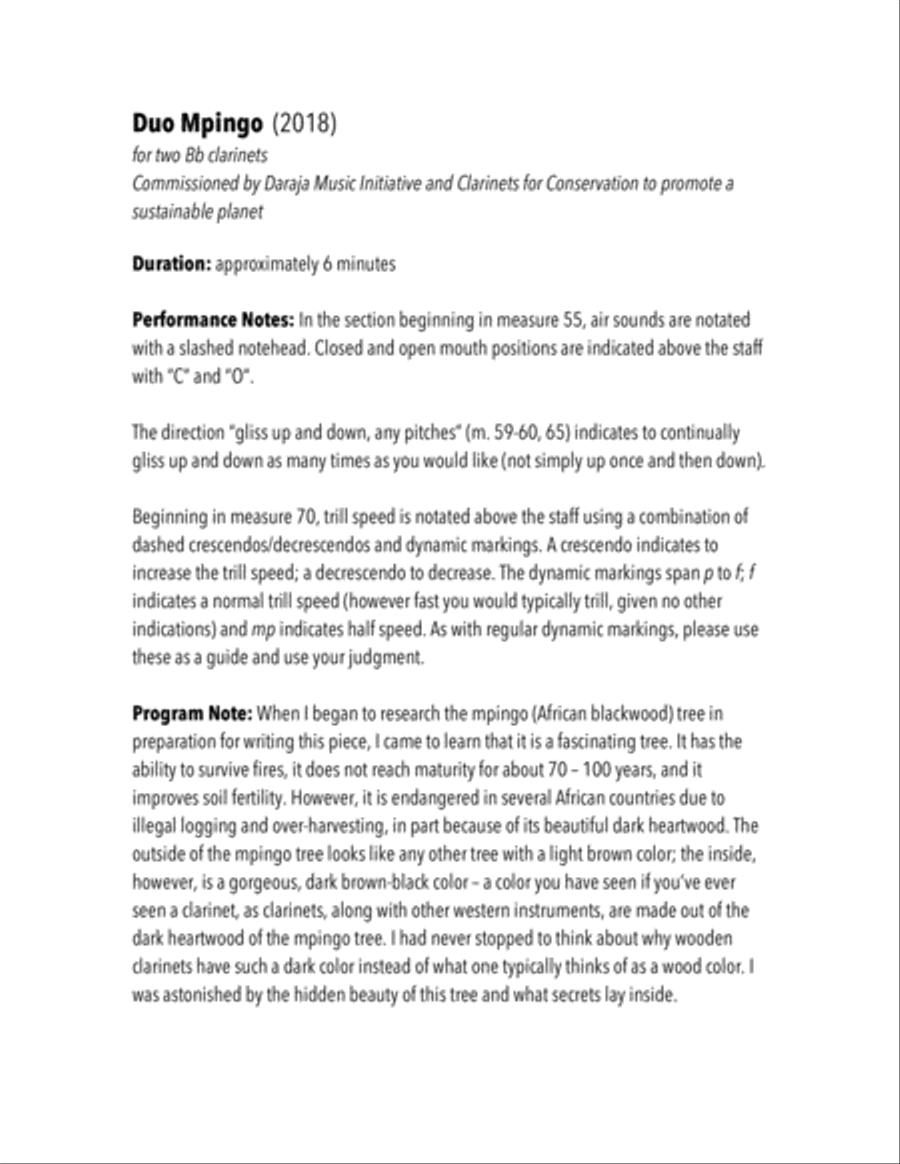 Duo Mpingo Woodwind Ensemble scores gallery preview page 2