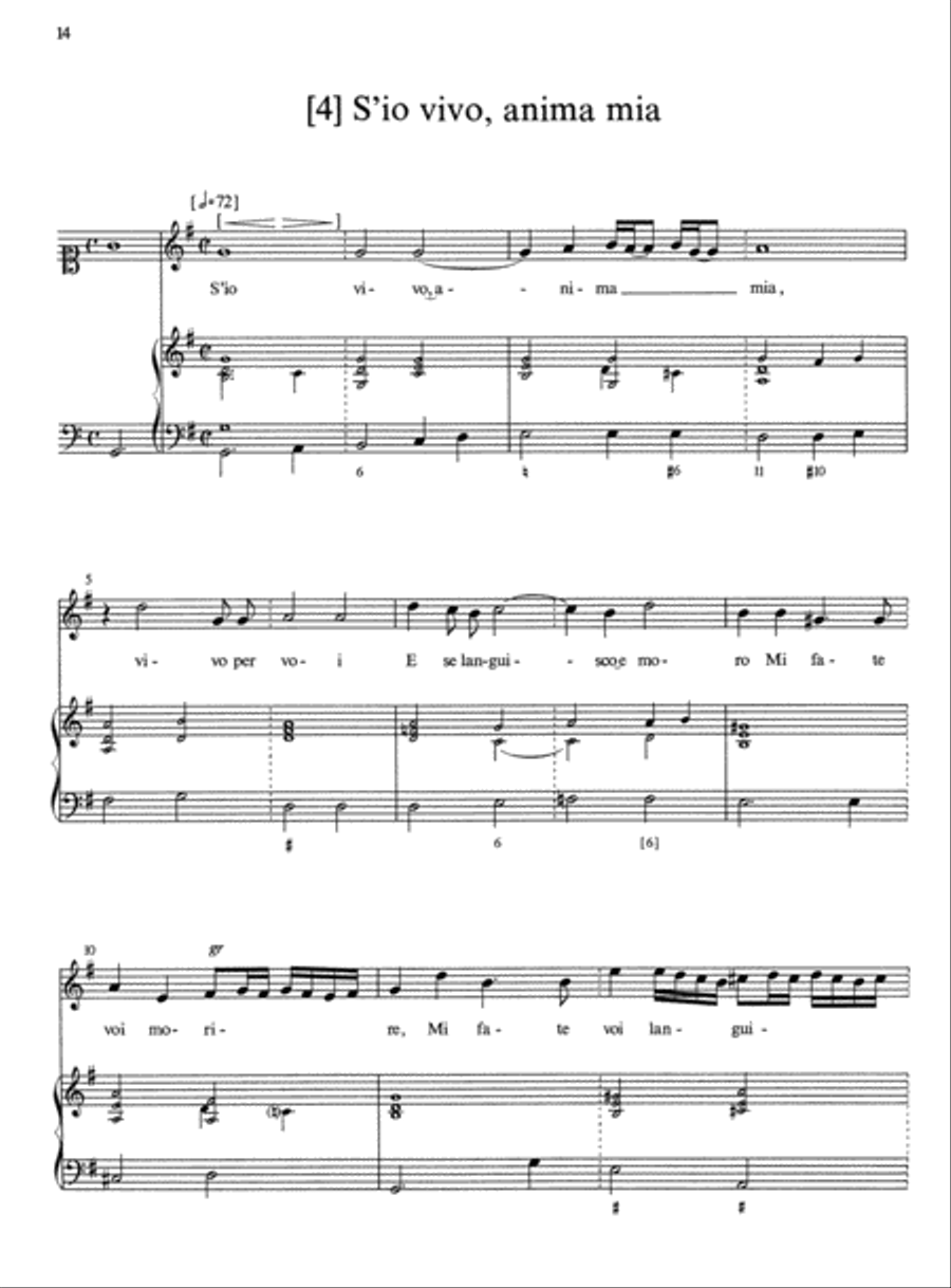 Nuove musiche e nuova maniera di scriverle (1614) Voice scores gallery preview page 4