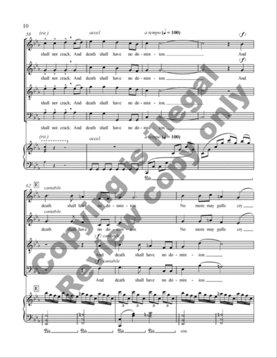 And Death Shall Have No Dominion 4-Part scores gallery preview page 25