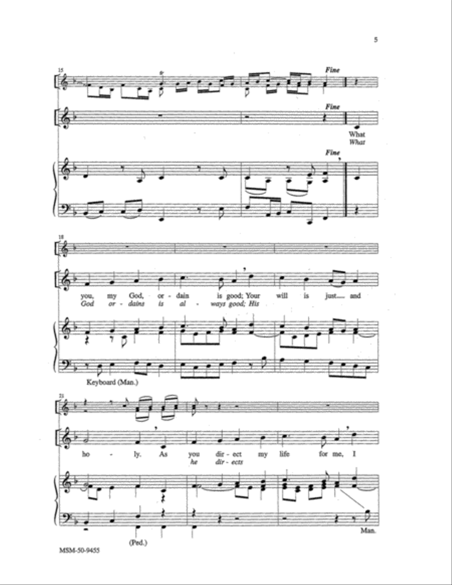 What You, My God, Ordain Is Good (Choral Score)